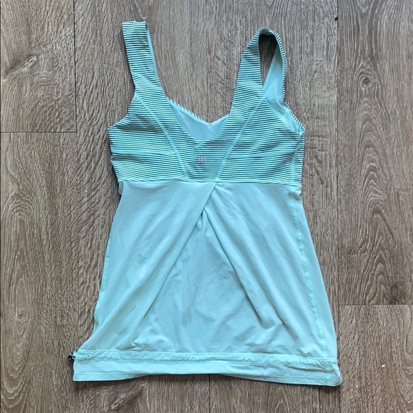 Tame Me Tank Teal Striped breathable workout - Picture 7 of 11